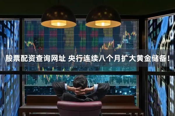股票配资查询网址 央行连续八个月扩大黄金储备！