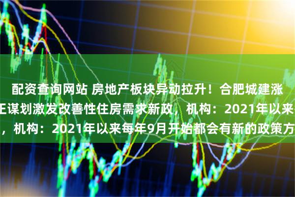 配资查询网站 房地产板块异动拉升！合肥城建涨停，多个新一线城市正谋划激发改善性住房需求新政，机构：2021年以来每年9月开始都会有新的政策方向